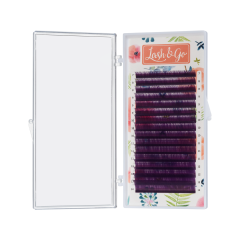Цветные ресницы Lash&amp;Go микс 0,10/D/7-14 mm &quot;Фиолетовый&quot; (16 линий)