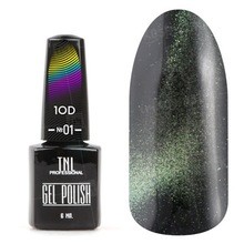 Гель-лак TNL - кошачий глаз 10D №10 - огненный изумруд (7 мл.)