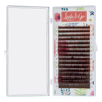 Коричневые ресницы Lash&amp;Go микс 0,07/D/7-14 mm &quot;Латте&quot; (16 линий)
