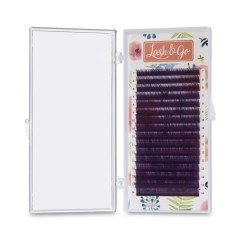 Омбре ресницы Lash&amp;Go микс 0,07/C/7-14 mm "Фиолетовый" (16 линий)