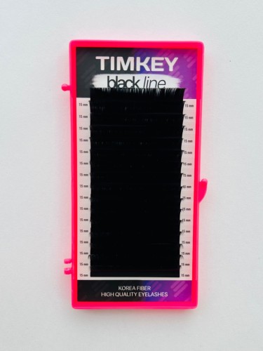 Черные ресницы Timkey MD 0.10 15mm 16 линий