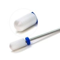 Фреза керамическая белая (средняя твердость) цилиндр большой с округлым гладким верхом 6.6x12.7 мм,