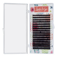 Омбре ресницы Lash&Go микс 0,07/С/7-14 mm "Коричневый" (16 линий)