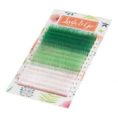 Цветные ресницы Lash&amp;Go микс 0.10/D/9-13 mm "Avocado" (15 линий)