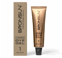 Краска для ресниц и бровей BRONSUN, цвет черный #1, 15мл