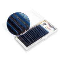 Ресницы двухтоновые синие Lovely - 20 линий - MIX C+ 0.07 7-13mm