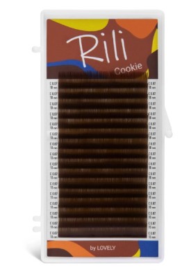 Ресницы коричневые Rili Cookie - 16 линий - MIX C 0.07 5-7мм