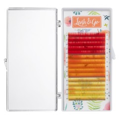 Цветные ресницы Lash&Go микс 0.10/С/8-12 mm "Grapefruit" (15 линий)