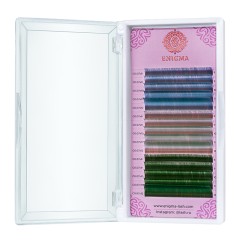 Цветные ресницы Enigma микс &quot;Wild Tropics&quot; D 0.10 8-12 mm (15 линий)