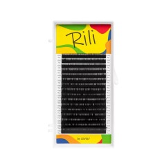 Ресницы чёрные Rili - 16 линий - MIX D 0.12 5-7мм