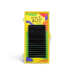 Ресницы чёрные Rili - 16 линий - MIX D 0.12 5-7мм