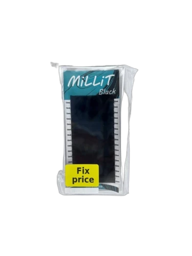 Черные ресницы Millit Fix Price - MIX D 0.10 7-14мм 16 линий