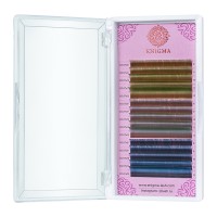 Цветные ресницы Enigma микс "Forest lake" D 0.10 8-12 mm (15 линий)