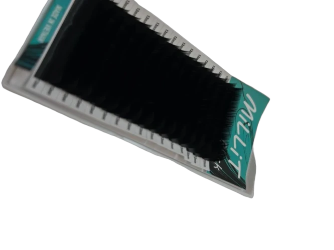 Черные ресницы Millit Fix Price - MIX D 0.12 7-14мм 16 линий