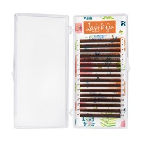 Коричневые ресницы Lash&amp;Go микс 0,10/M/7-14 mm &quot;Латте&quot; (16 линий)