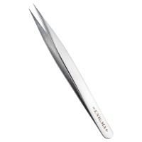 Пинцет прямой Enigma (Metallic) с ручной заточкой extra-sharp