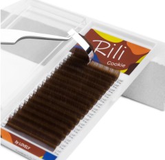Ресницы коричневые Rili Cookie - 16 линий - MIX D 0.10 6-13мм