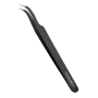 Пинцет изогнутый 90° Enigma (Black, с ручной заточкой extra-sharp)