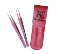 Набор пинцетов BARBARA (розовый металлик)