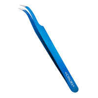Пинцет изогнутый 90° Enigma (Blue metallic, с ручной заточкой extra-sharp)