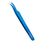 Пинцет изогнутый 90° Enigma (Blue metallic, с ручной заточкой extra-sharp)