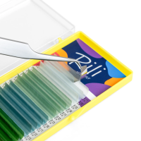 Ресницы цветные Rili Shake Lagoon - 16 линий - MIX M 0.07 7-10мм