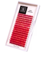 Колорированные ресницы (красные) МИКС №4 C 0.07 7-12mm