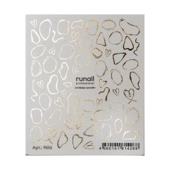 Слайдер-дизайн фольгированный золото №9616, ruNail