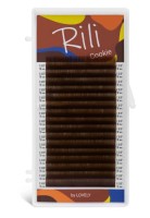 Ресницы коричневые Rili Cookie - 16 линий - MIX M 0.10 8-15мм