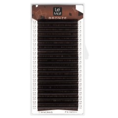Ресницы Dark chocolate Le Maitre "Bronze" 20 линий M 0.07 MIX 7-12 mm