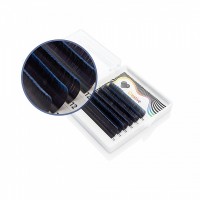 Ресницы двухтоновые синие Lovely MINI - 6 линий - MIX C 0.07 10-14мм