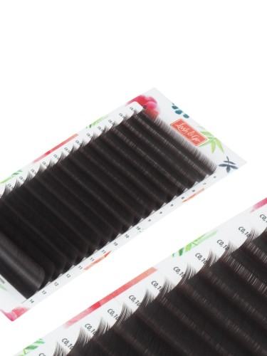 Коричневые ресницы Lash&Go "Мокка" микс 0,07/C/6-14 mm  (17 линий)