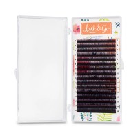 Омбре ресницы Lash&amp;Go микс 0,07/C/7-14 mm "Розовый" (16 линий)