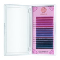 Цветные ресницы Enigma микс 0,07/D/8-12 mm "Pastel blues" (15 линий)