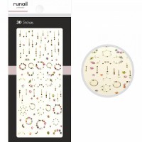 Наклейки для дизайна ногтей ЗD №4860, ruNail