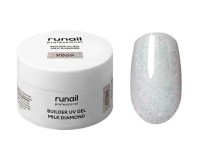 Моделирующий УФ-гель светоотражающий BUILDER UV GEL MILK DIAMOND, 15г №9869 ruNail