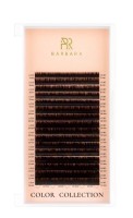 Тёмно-коричневые ресницы "Горький шоколад" BARBARA МИКС C+ 0.07 7-15 mm 16 линий
