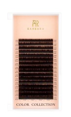 Тёмно-коричневые ресницы "Горький шоколад" BARBARA МИКС C+ 0.07 7-15 mm 16 линий