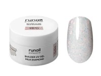 Моделирующий УФ-гель светоотражающий BUILDER UV GEL MILK DIAMOND, 15г №9870 ruNail