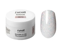 Моделирующий УФ-гель светоотражающий BUILDER UV GEL MILK DIAMOND, 15г №9870 ruNail