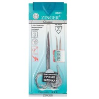 Ножницы маникюрные для кожи матовые c проф.ручной заточкой, Zinger zSPr-B-119-S-SH-Salon