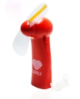 Мини-вентилятор Lovely с LED-подсветкой красный