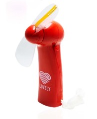 Мини-вентилятор Lovely с LED-подсветкой красный