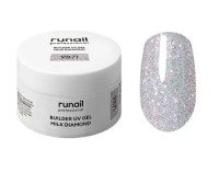 Моделирующий УФ-гель светоотражающий BUILDER UV GEL MILK DIAMOND, 15г №9871 ruNail