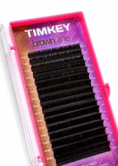 Коричневые ресницы мокка Timkey - MIX MD 0.07 6-13mm 16 lines