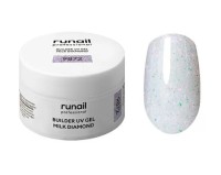 Моделирующий УФ-гель светоотражающий BUILDER UV GEL MILK DIAMOND, 15г №9872 ruNail