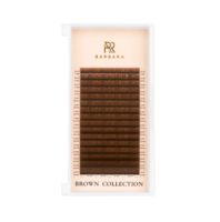 Ресницы коричневые BARBARA Caramel МИКС L 0.10 7-15 mm 16 линий