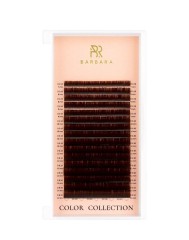 Тёмно-коричневые ресницы BARBARA МИКС  D 0.10 5-7 mm  16 линий
