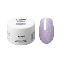 Моделирующий УФ-гель светоотражающий BUILDER UV GEL REFLECTIVE NUDE, 15г банка №9649 ruNail