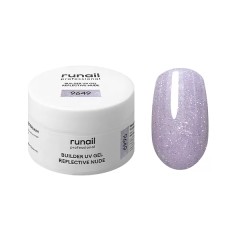 Моделирующий УФ-гель светоотражающий BUILDER UV GEL REFLECTIVE NUDE, 15г банка №9649 ruNail